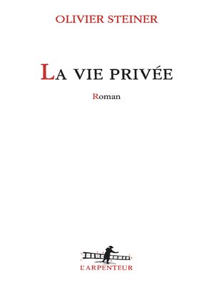 cover image of La vie privée